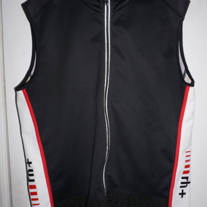 RH+ Cycling Windproof Vest Black Red Full Zip Sleeveless Men's XXL