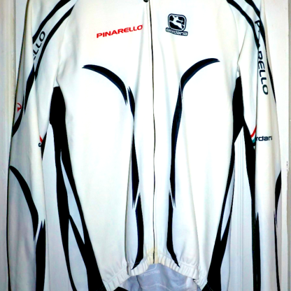 Pinarello Winter Cycling Jacket White Black Full Zip Long Sleeve Men's 3XL