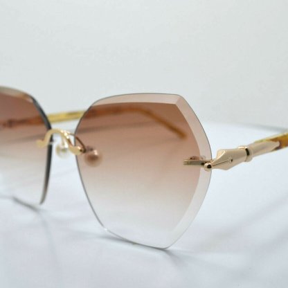 • VWC VINTAGE PEARL COLLECTION PC-003 C.01 24K Gold Brown – Designer Sunglasses