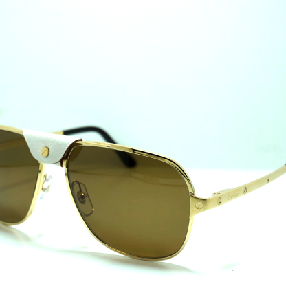 • CARTIER CT0165S 010 Gold Violet – France Designer Sunglasses